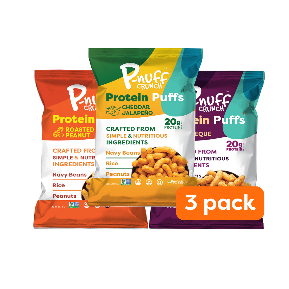 Savory Variety Flavor - Barbeque, Vegan Cheddar Jalapeño, and Roasted Peanut (Pack of 3)